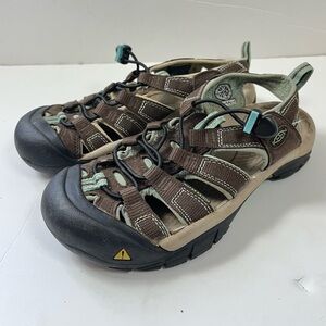 Keen Newport H2 Brown Teal Hiking water Sandals Women’s Size 6